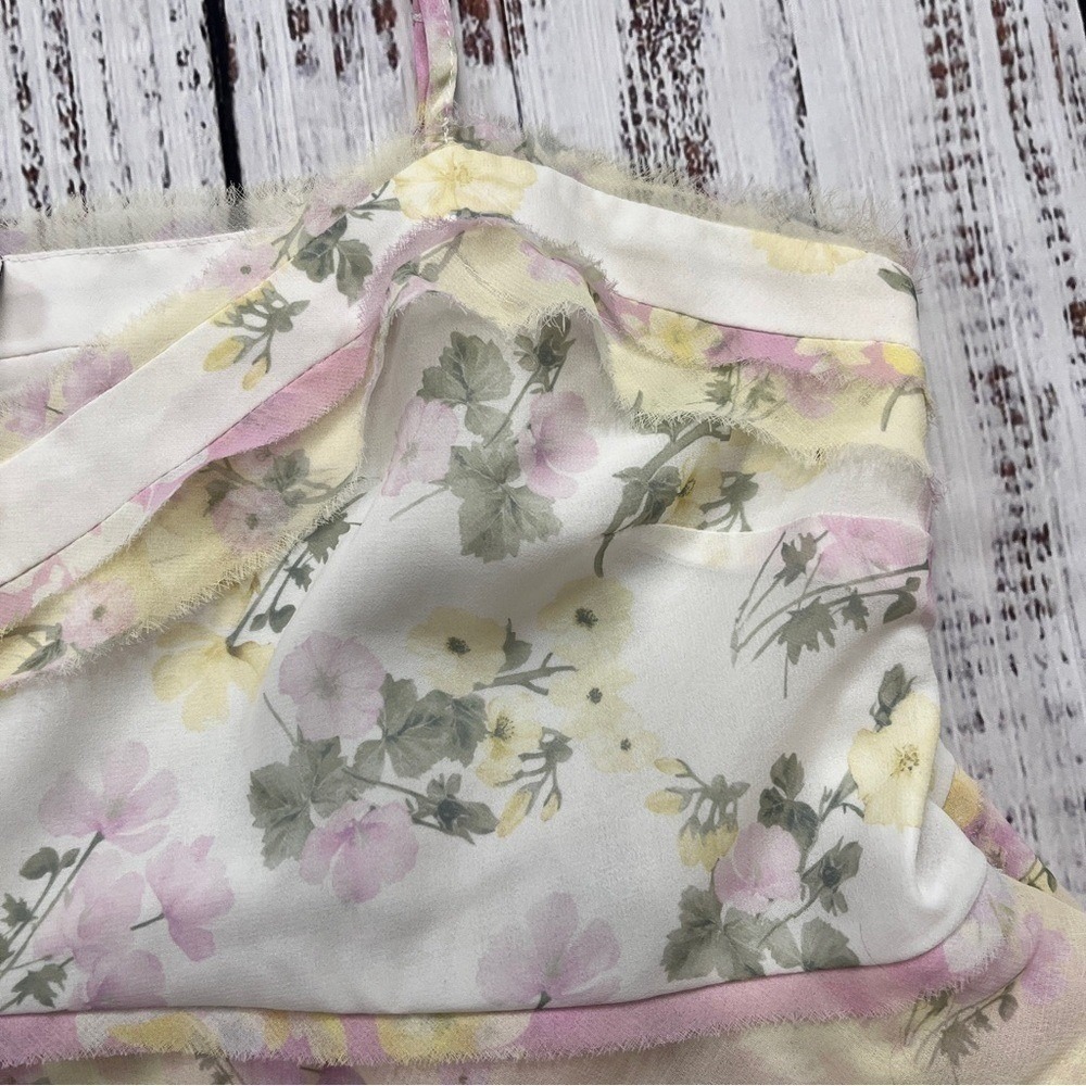 Arula Plus 1X Floral Ruffle Babydoll Tank Top Tiered Cottagecore Boho - Picture 5 of 13